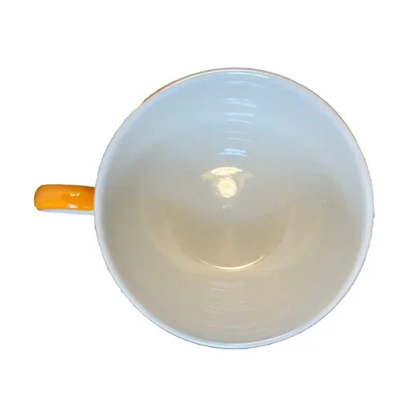 Hues N Brews Teapot Set w/ 2 Cups & Tray Ceramic Yellow Orange Hand Painted - Picture 8 of 11